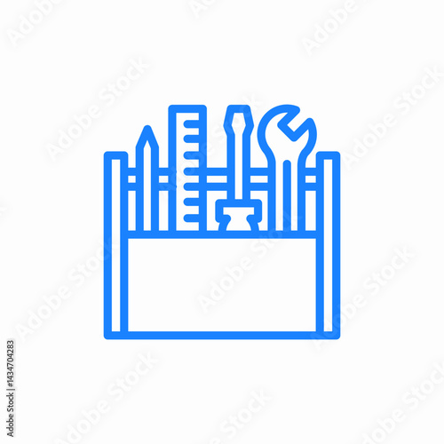 toolbox organizer icon sign vector