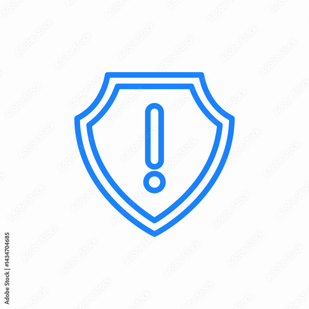 warning shield icon sign vector