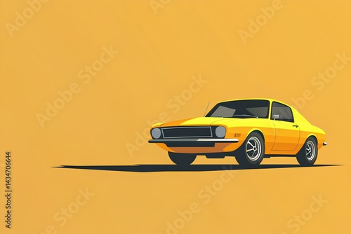 yellow sports car