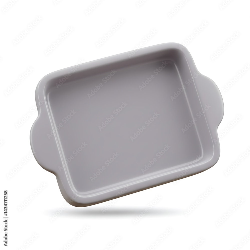 3D gray baking tray with side handles 3D gray baking tray with side handles