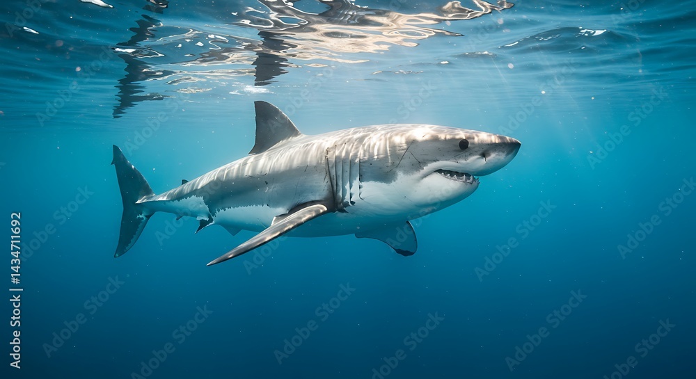 Fototapeta premium Shark Swimming Underwater