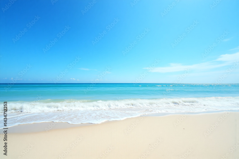 beach with a blue sky and white sand1 beach with a blue sky and white sand1