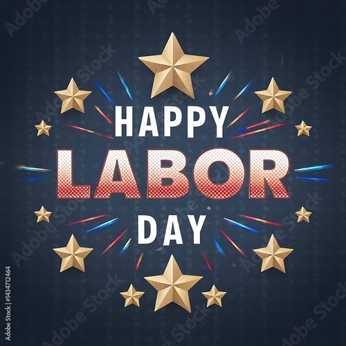 Labor Day Celebration poster vector image illustration