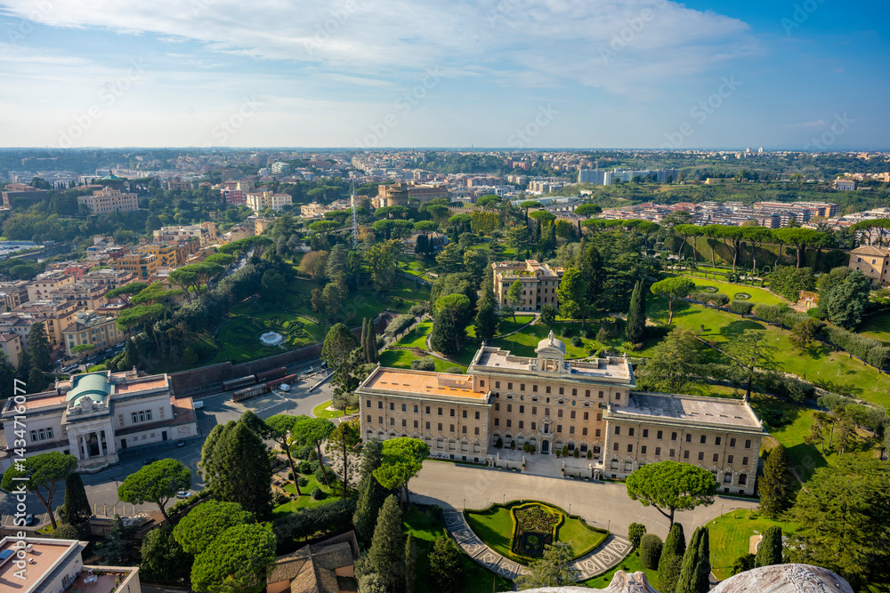 Fototapeta premium The Papal Basilica of Saint Peter in the Vatican, or simply Saint Peter's Basilica, is a church of the Italian High Renaissance located in Vatican City, an independent microstate enclaved within the c