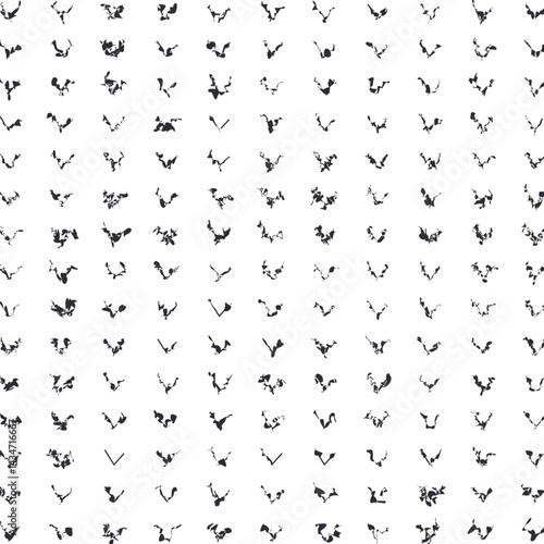 Distorted or noisy checkmark symbols form a background or texture.