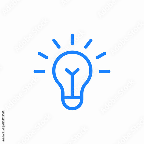 glowing light bulb icon icon sign vector