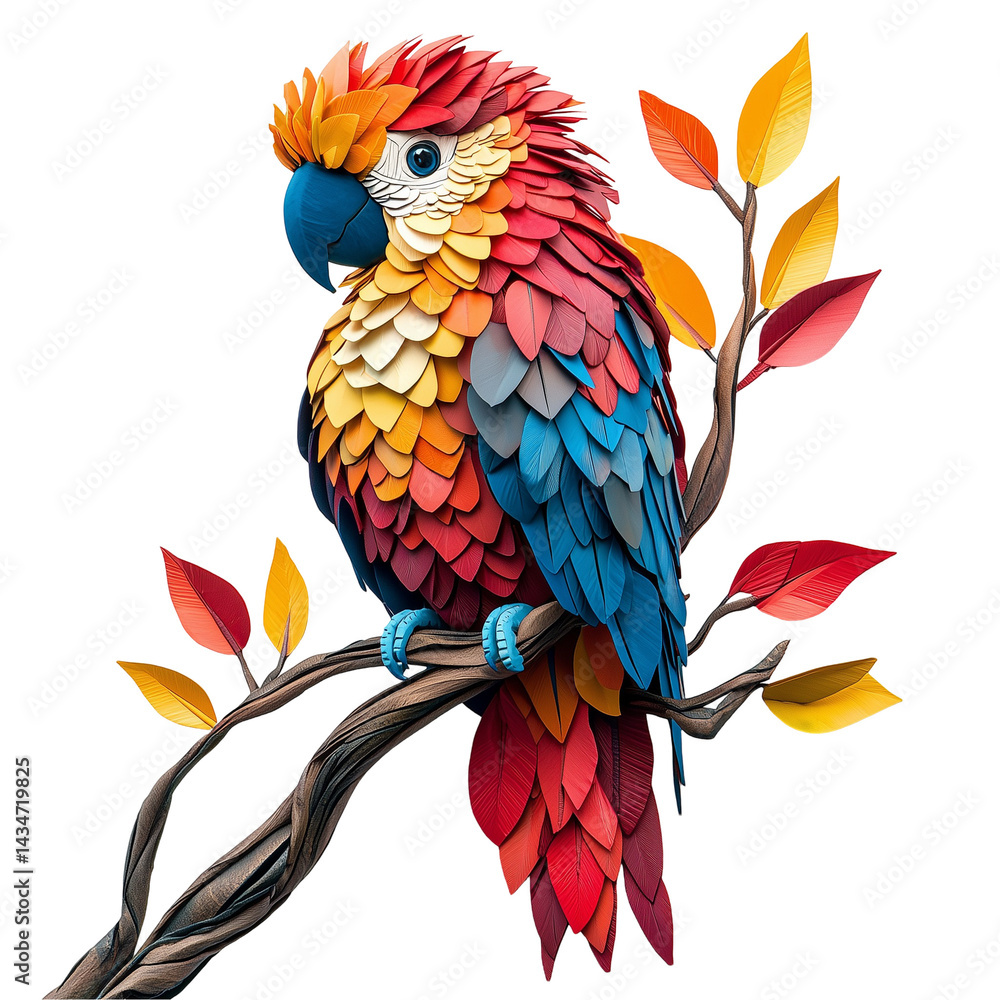 Obraz premium parrot on a tree branch