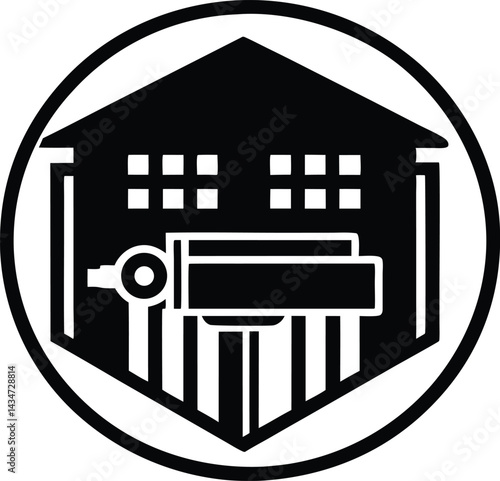 hotel ecurity camera vector icon.