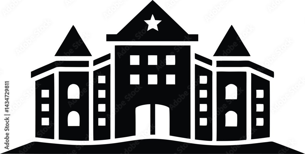 Obraz premium luxury hotel vector icon.