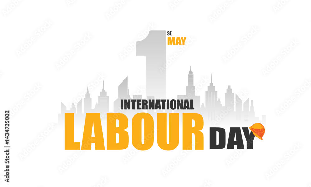 Fototapeta premium Happy International Labour Day background vector illustration