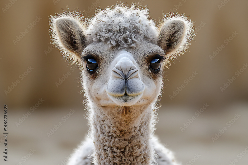 Fototapeta premium name : baby camel big eyes desert,