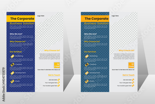 Colorful Corporate business flyer design template set, flyer in a4 for business marketing blueprint, progression, proclaim, publication, cover page, corporate trendy style poster design