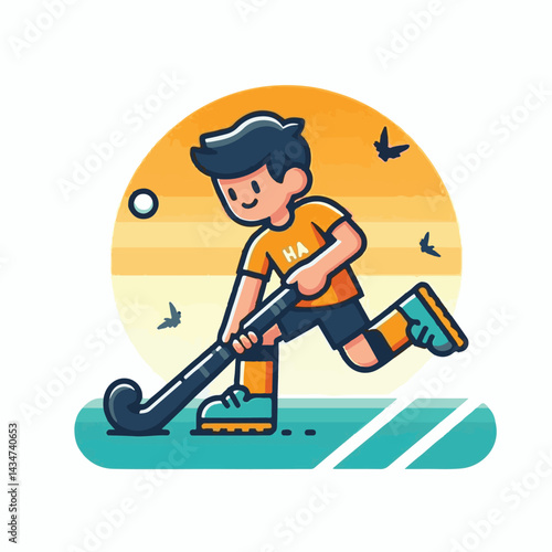 sport, field, ball, stick, competition, game, action, match, hockey, grass, team, player, play, field hockey, professional, active, athlete, isolated, summer, adult, stadium, silhouette, training, run