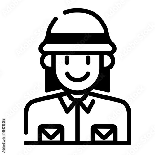 female archaeologist icon	