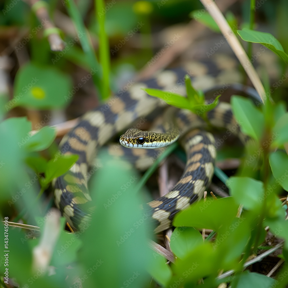 Caspian whipsnake (Dolichophis caspius) in natural habitat Caspian whipsnake (Dolichophis caspius) in natural habitat