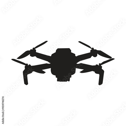 drone technology flying icon silhouette