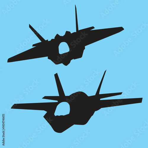 sixth gen stealth jet fighter silhouette