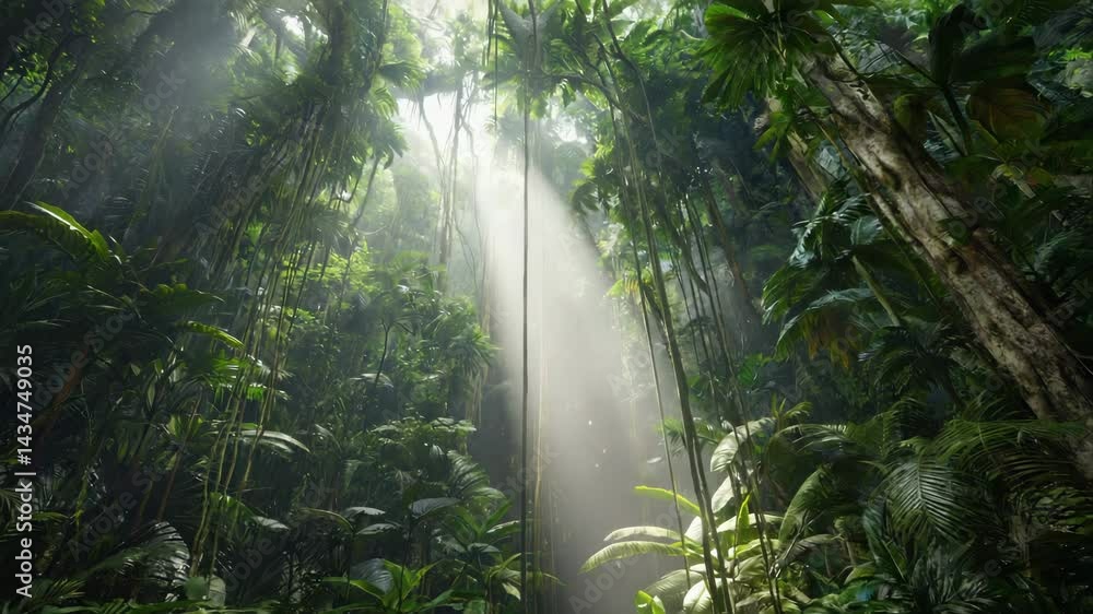 sun rays through the trees