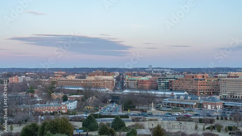 Elevated Sunset to Nighttime time-lapse of the downtown Alexandria Skyline.