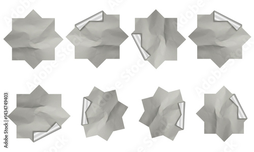 Blank Glued Paper Sticker Tag Label Texture