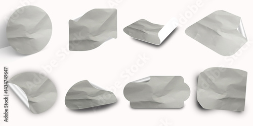 Blank Glued Paper Sticker Tag Label Texture