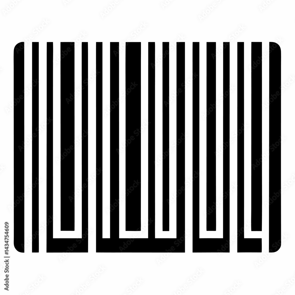 Barcode vector icon on white background. Barcode vector icon on white background.