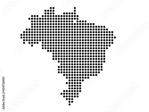 Dotted map of Brazil Small