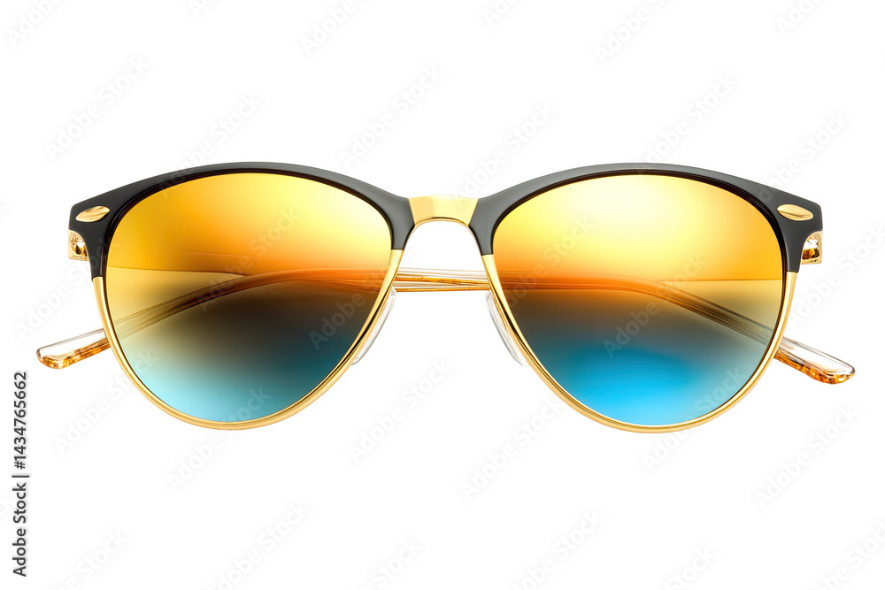 Stylish Sunglasses with Gradient Lenses for Trendy Summer Looks on transparent background Stylish Sunglasses with Gradient Lenses for Trendy Summer Looks on transparent background