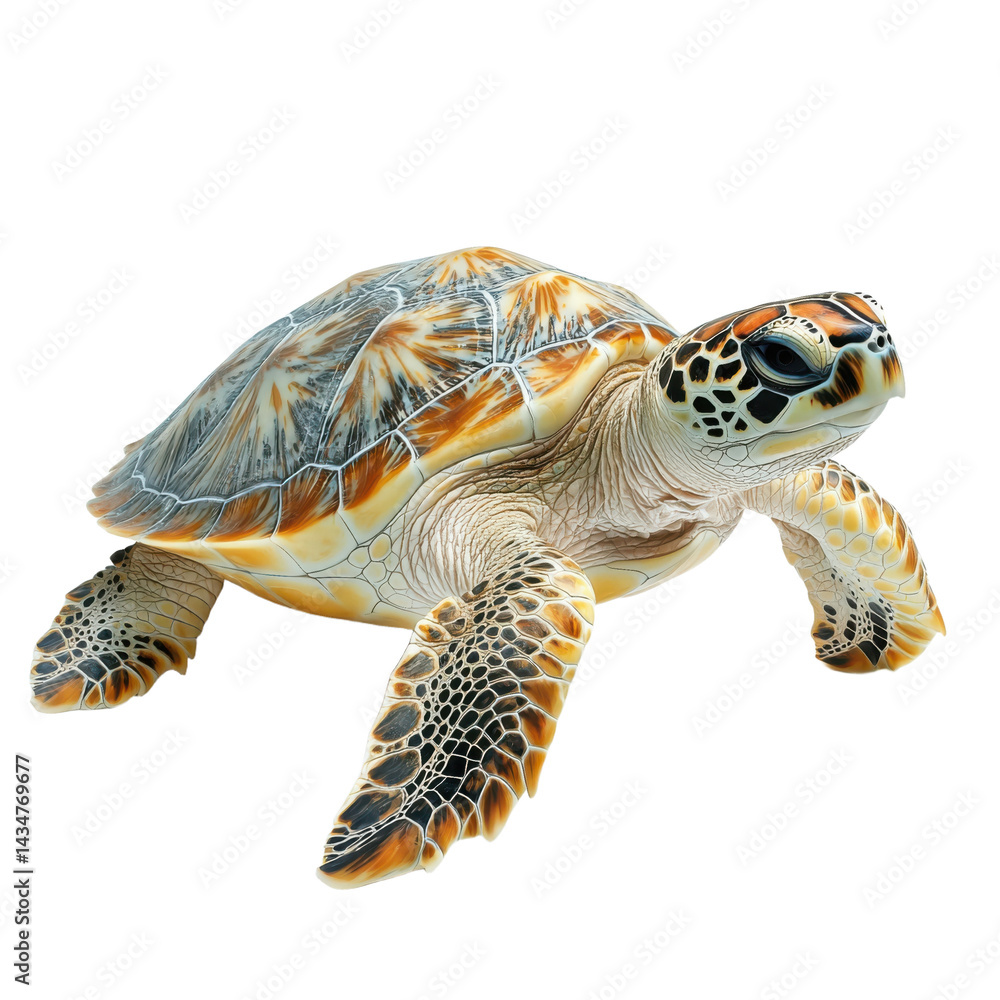 Obraz premium A sea turtle isolated on transparent background