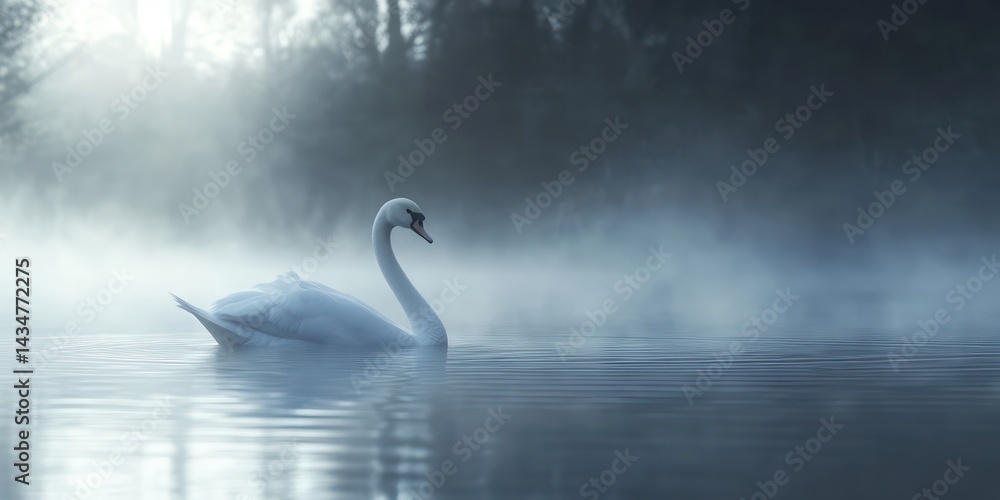 Obraz premium Misty tranquil scene background