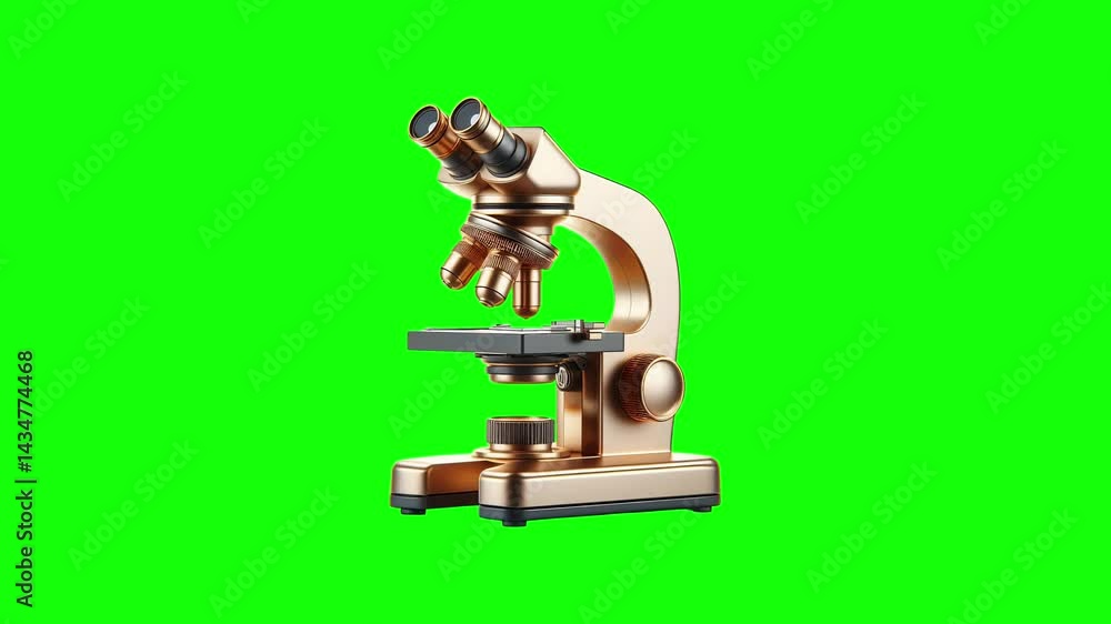 Microscope green screen animation motion graphic in 4K high resolution ...
