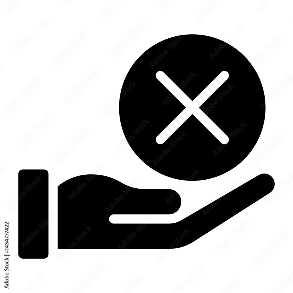 Obraz premium Disagree glyph icon