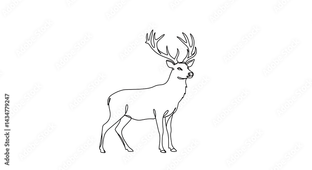 Fototapeta premium deer vector illustration