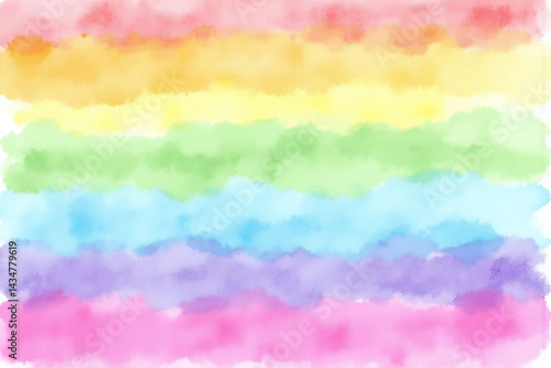 watercolor painting of a rainbow colored background