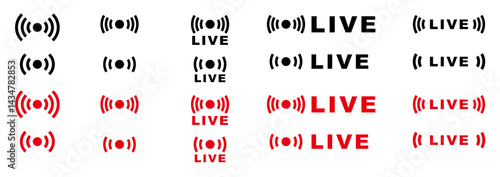 電波・ライブ配信・ストリームアイコン livestreaming icon