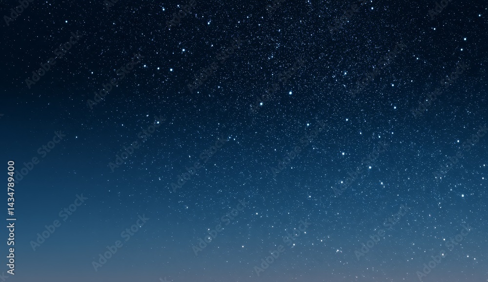Fototapeta premium Dark Blue Night Sky With Numerous Twinkling Stars