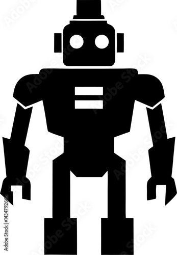 Robot vector illustration with white background
