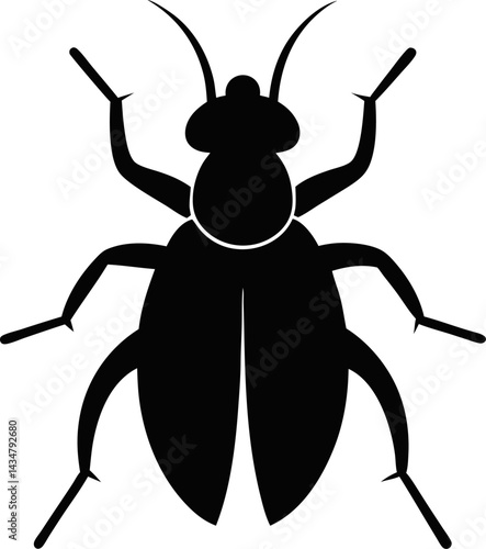Bug vector icon with white background