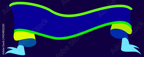 Blank street sign, fixed on a pole - an individual street name can be labeled. vector illustration
