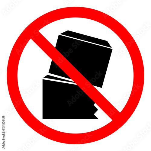 Do Not Stack Symbol Sign, Vector Illustration, Isolate On White Background Label.EPS10