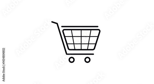 Black shopping cart icon for online retail business and e-commerce websites and applications design to improve customer experience and increase sales
