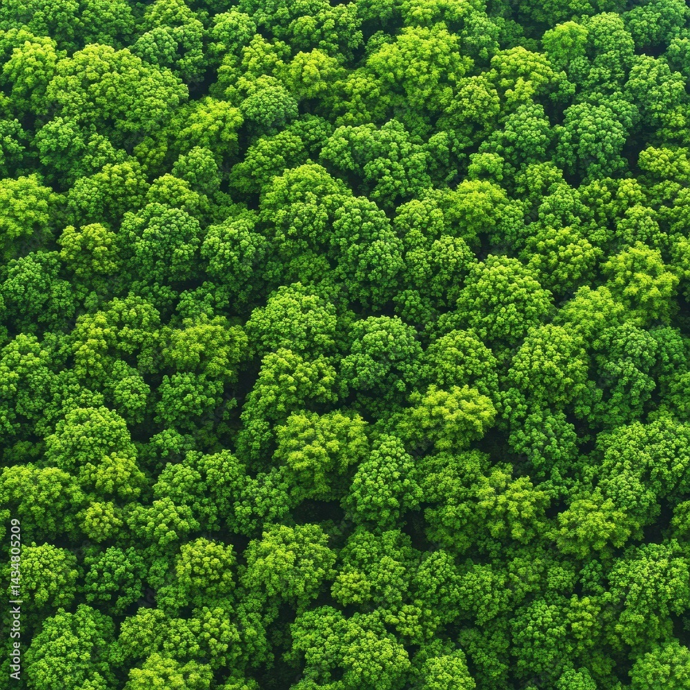 Dense forest canopy viewed from above. Dense forest canopy viewed from above.