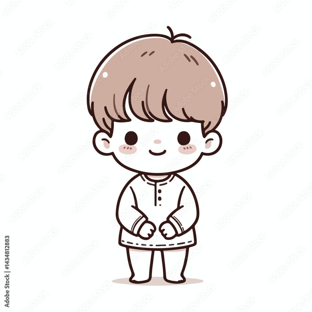 vector line art image of a child vector line art image of a child