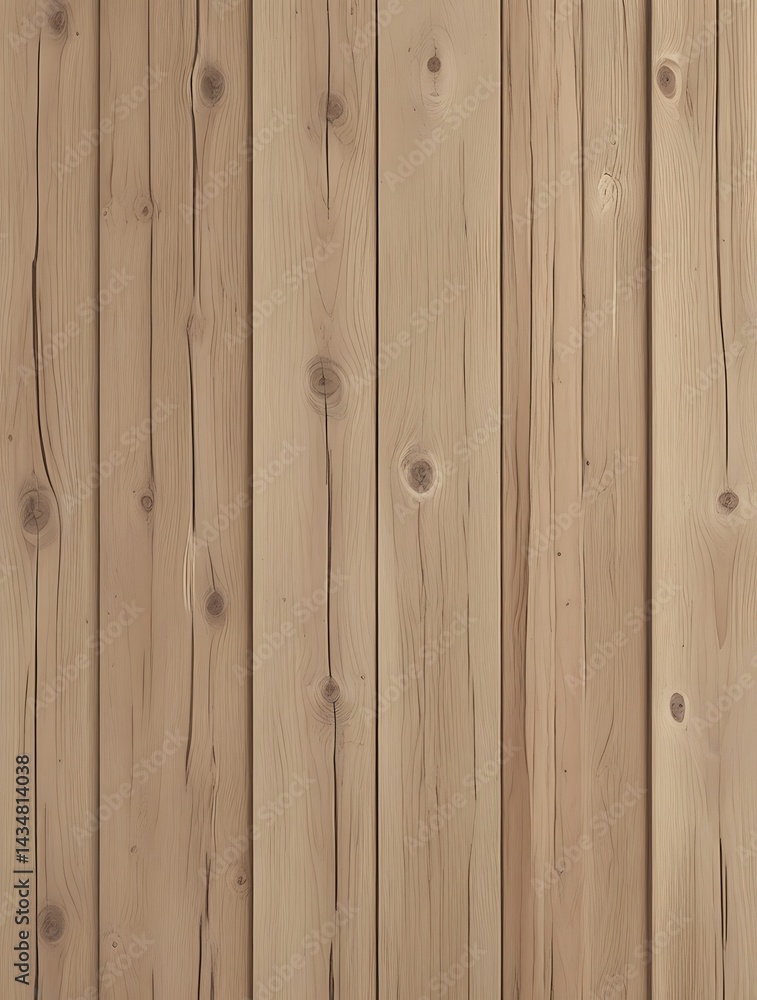 Naklejka premium Seamless light wood plank wall texture, natural timber surface perfect for backgrounds, home interiors, rustic designs, and organic material presentations 