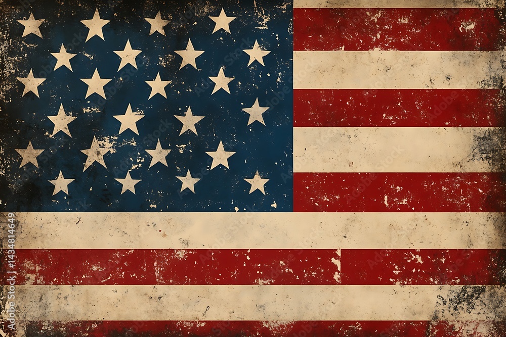 Waving American flag with stars and stripes on transparent checkered background Waving American flag with stars and stripes on transparent checkered background