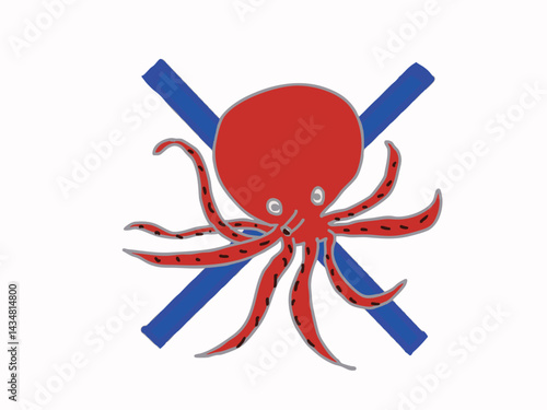 Illustration of the cross symbol for things you couldn't eat on the Sabbath