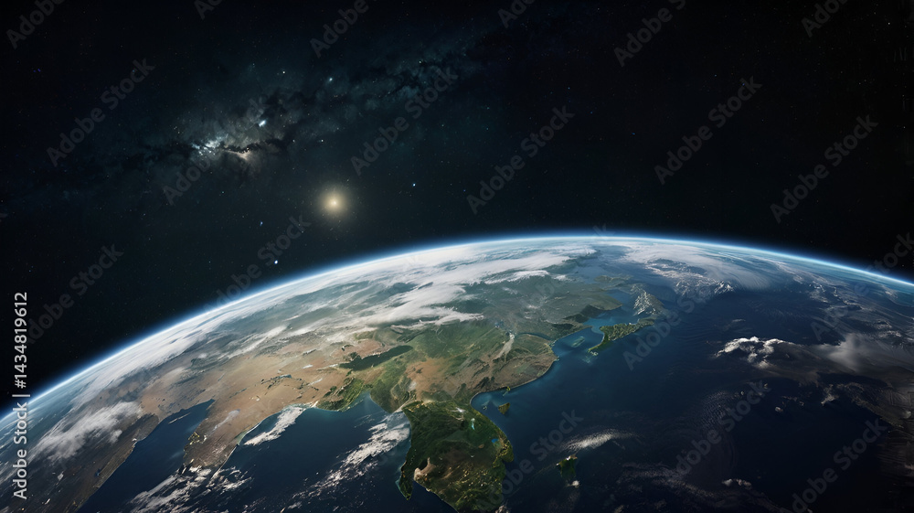 Obraz premium The Americas on a Rotating Planet Earth