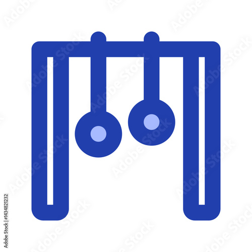 gymnast ring blue icon
