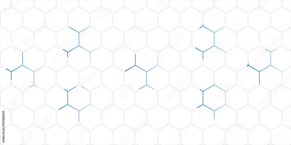 Naklejka premium Seamless hexagonal pattern with honeycomb texture forms a geometric vector design