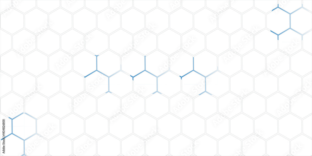 Abstract Blue Geometric Background with Hexagons and Honeycomb Pattern Abstract Blue Geometric Background with Hexagons and Honeycomb Pattern